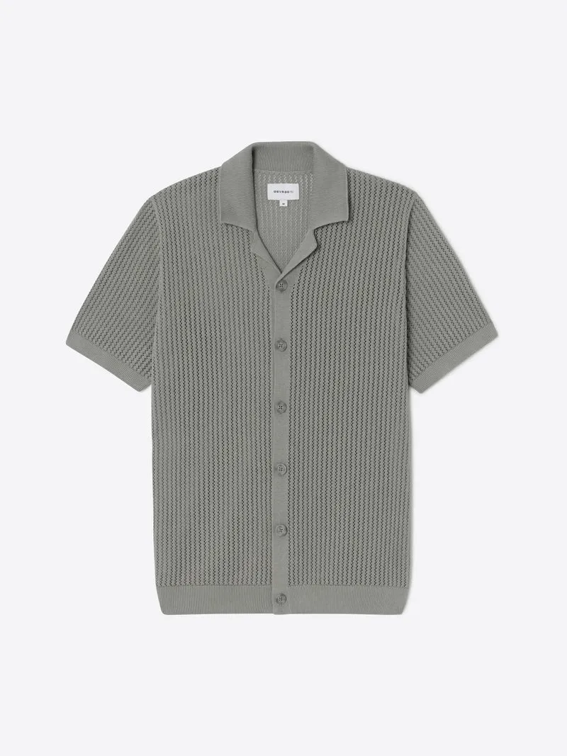 Chemise maille ajourée en coton bio