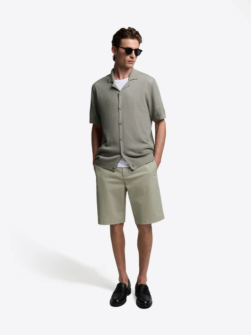 Chemise maille ajourée en coton bio