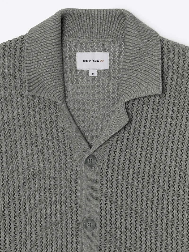 Chemise maille ajourée en coton bio