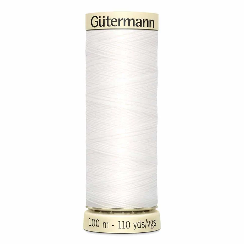Gütermann | Fil Tout Coudre | 100m | #020 | Nouveau Blanc