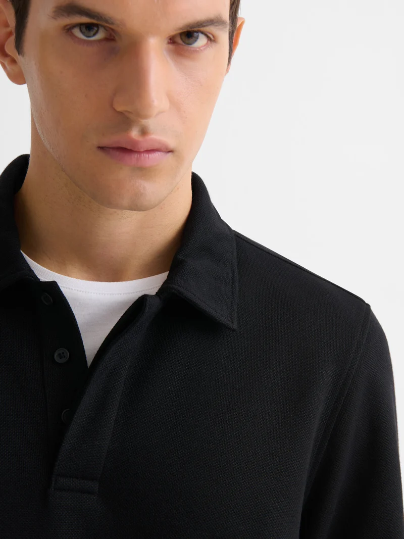 Polo boutonné regular