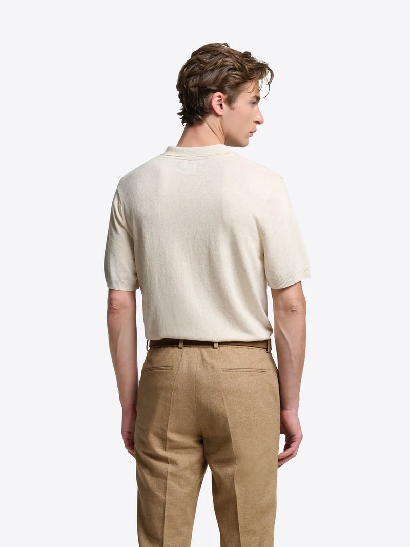 Polo col boutonné en maille