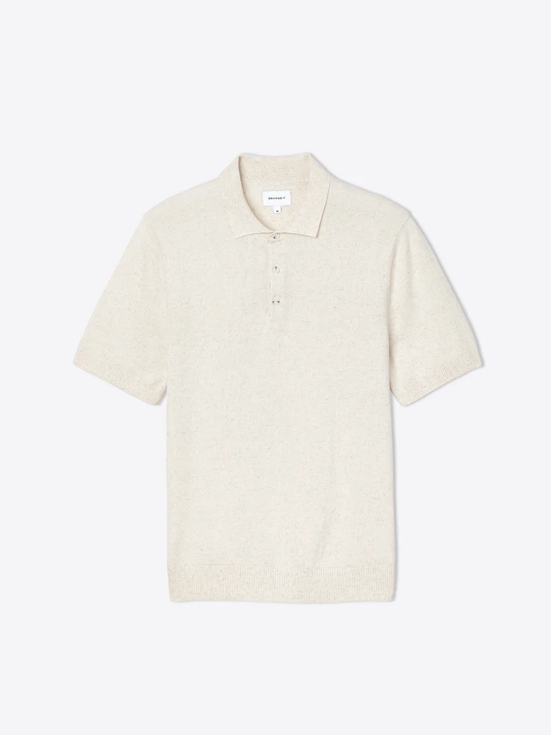 Polo col boutonné en maille