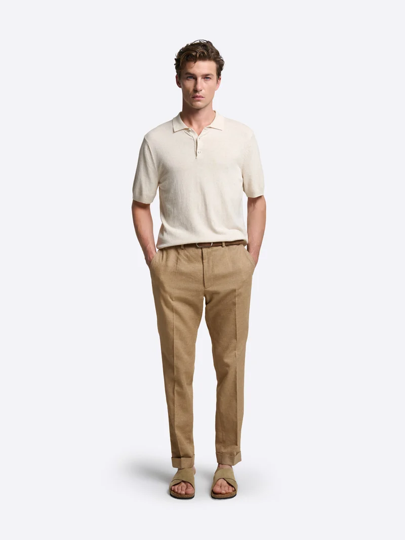 Polo col boutonné en maille