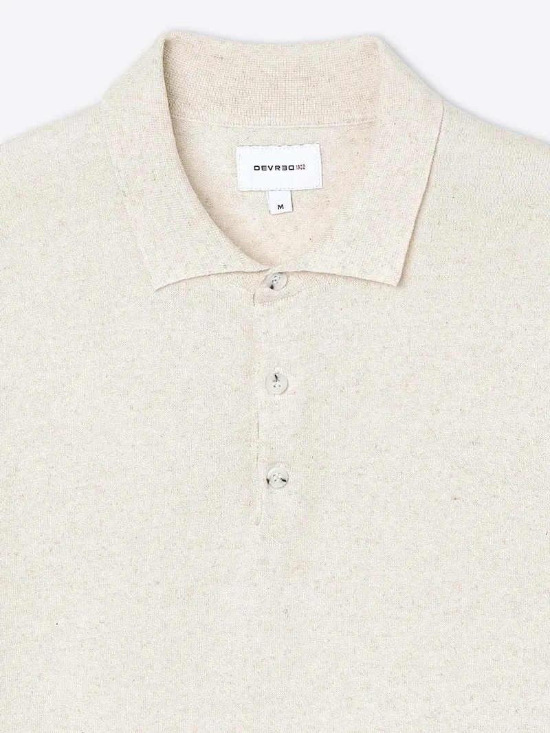 Polo col boutonné en maille