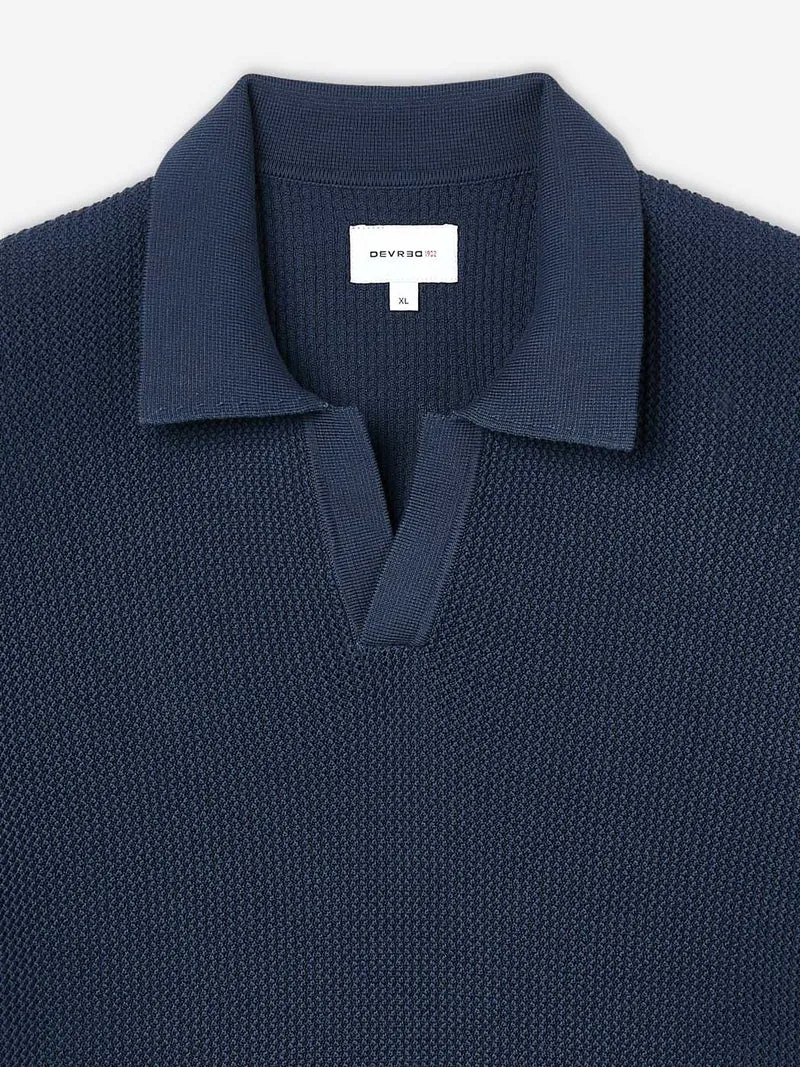 Polo maille col derby en coton bio