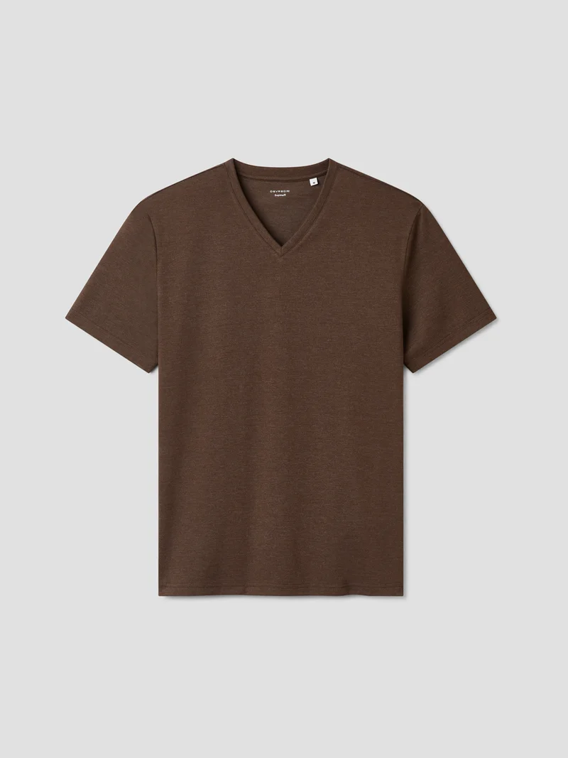 T-shirt col V mélange coton Supima®