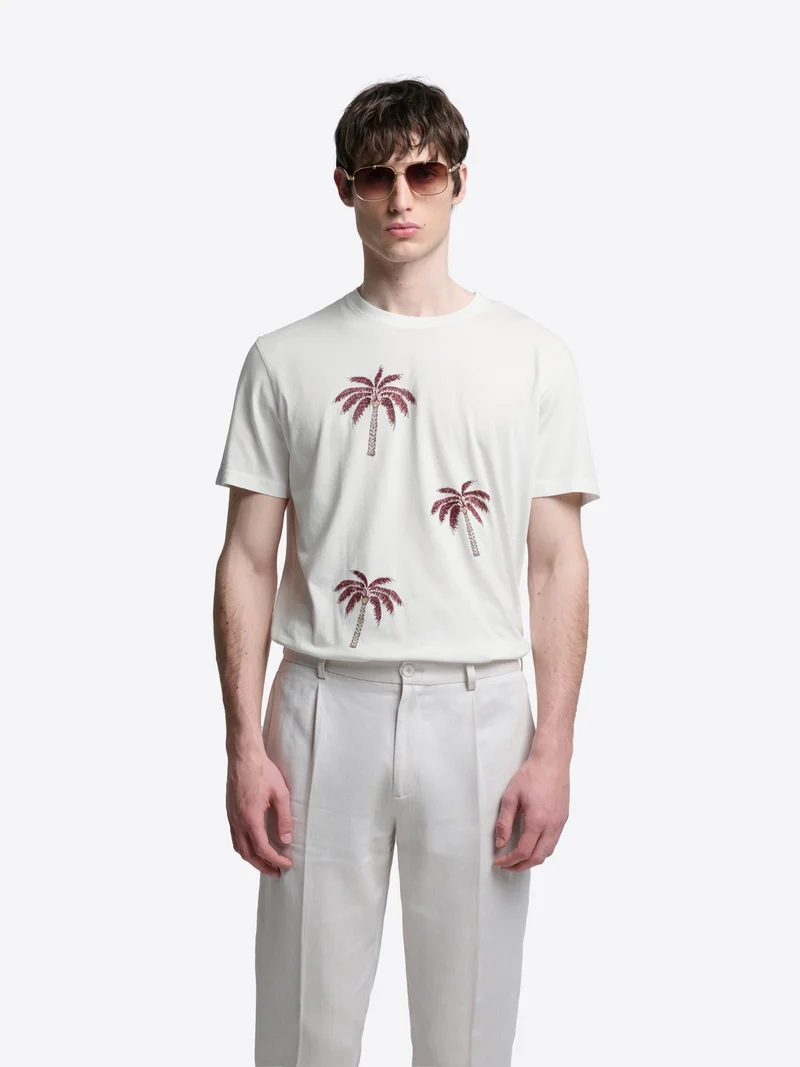 T-shirt col rond en coton