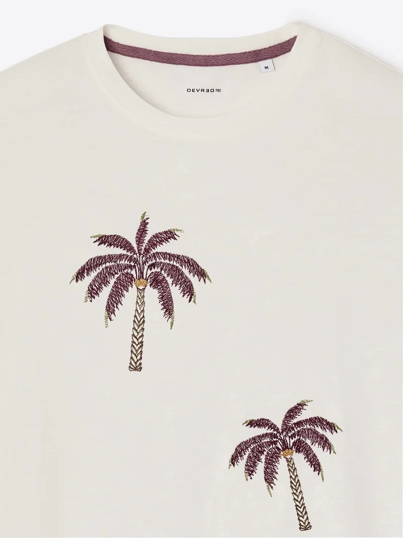 T-shirt col rond en coton
