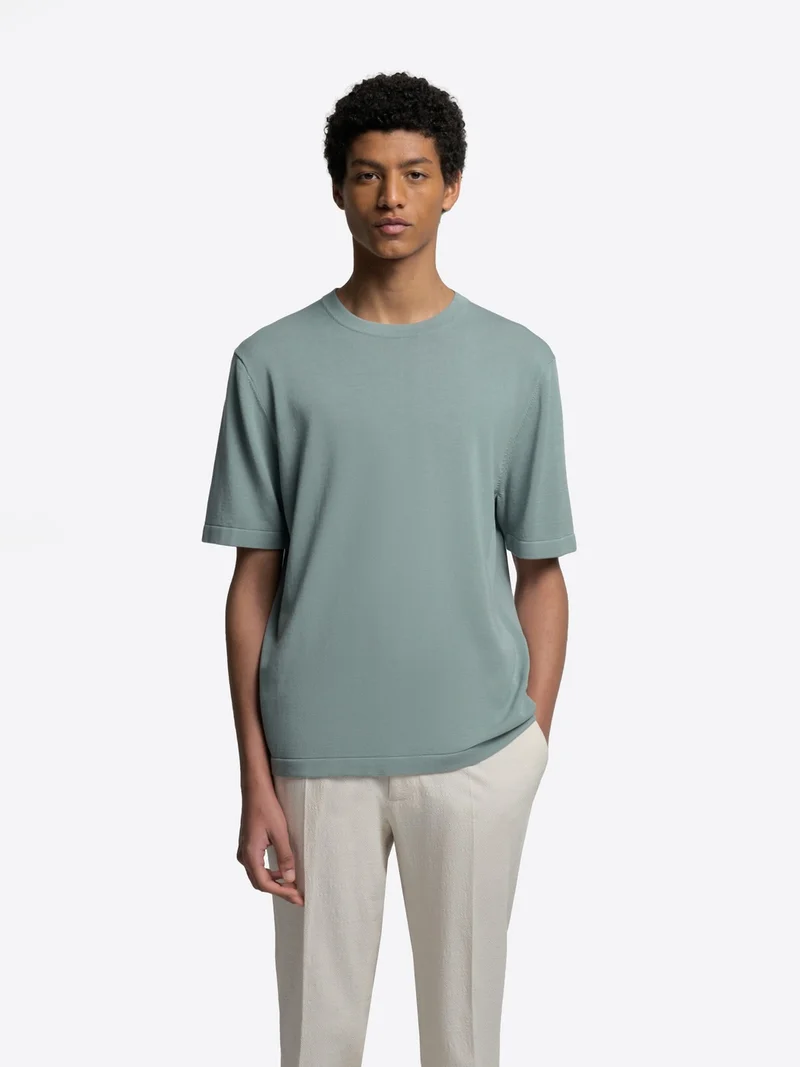 T-shirt maille col rond en coton