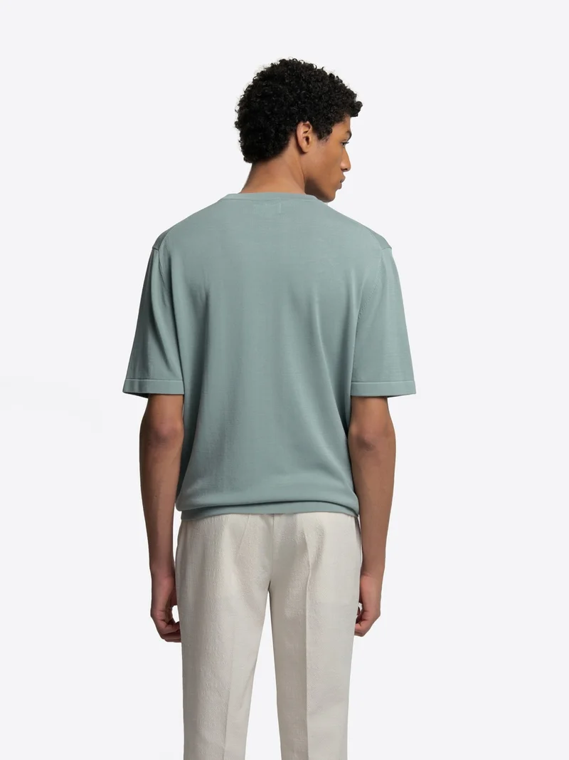 T-shirt maille col rond en coton