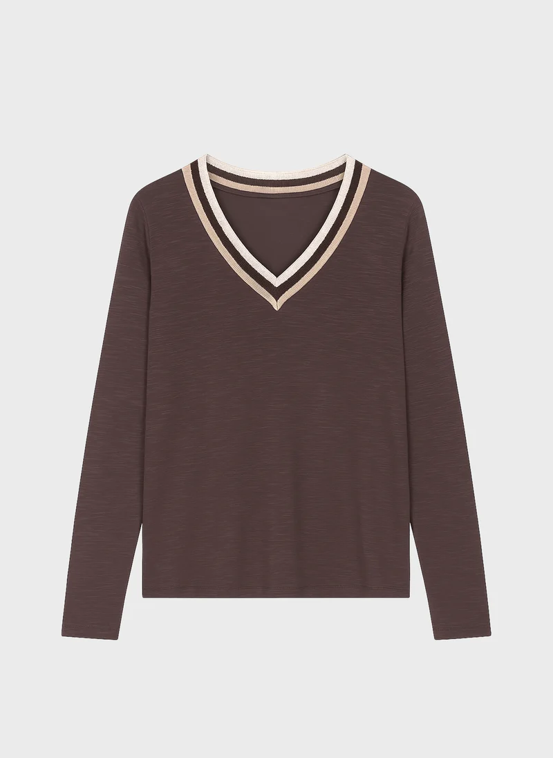 T-SHIRT TONGALI chocolat