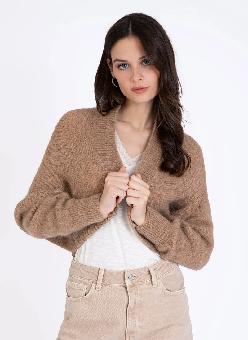 CARDIGAN LEBOLERO camel