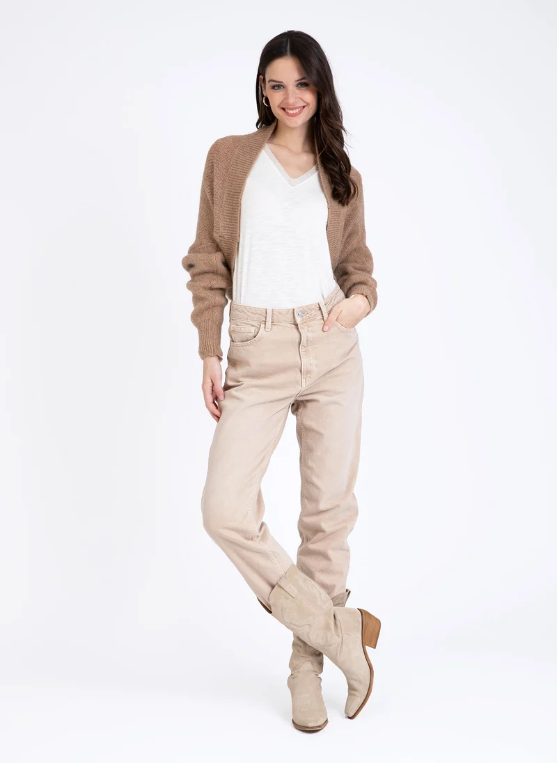 CARDIGAN LEBOLERO camel
