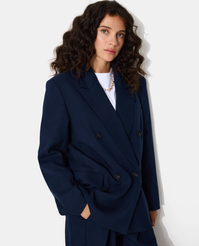 Veste blazer oversize double boutonnage