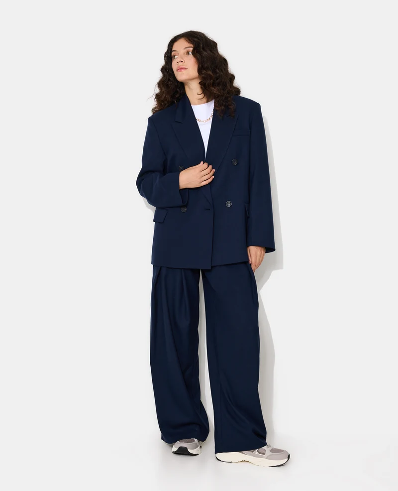 Veste blazer oversize double boutonnage