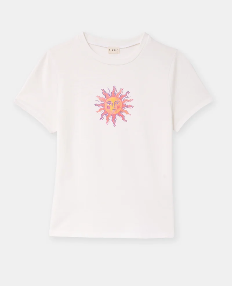 T-shirt ajusté avec print soleil