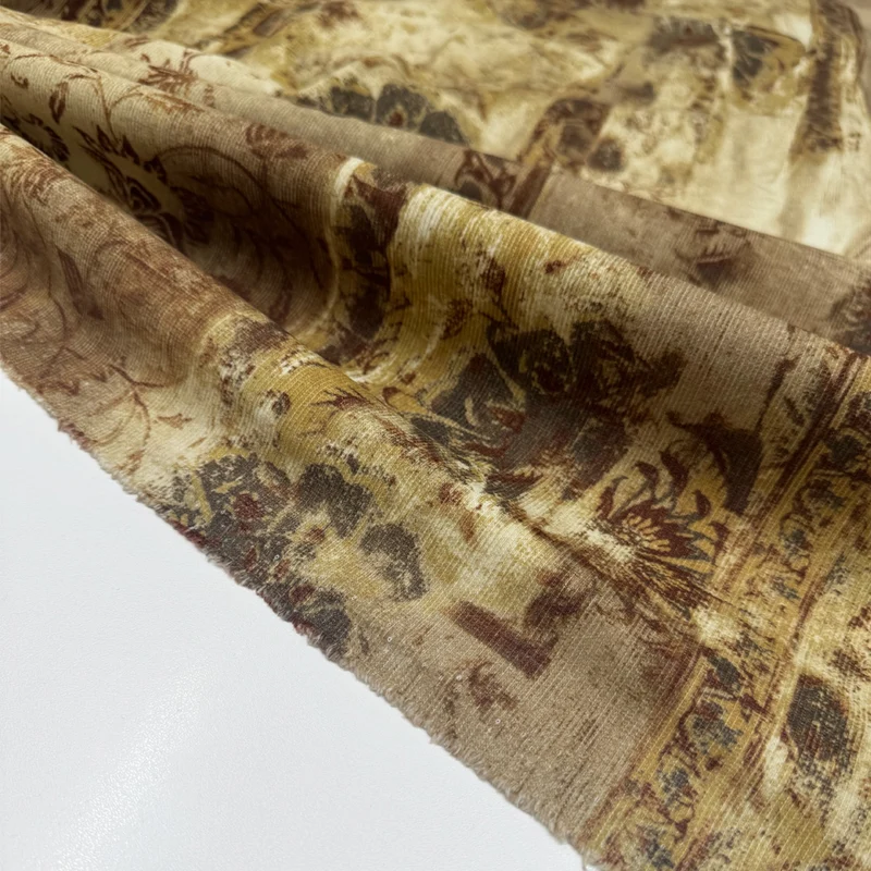 Tissu Velours Milleraies Stretch, Coton - Terrasole