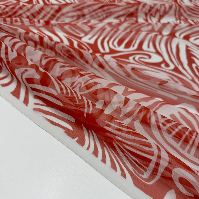 Tissu Mousseline Crinkle, Soie - Antonella