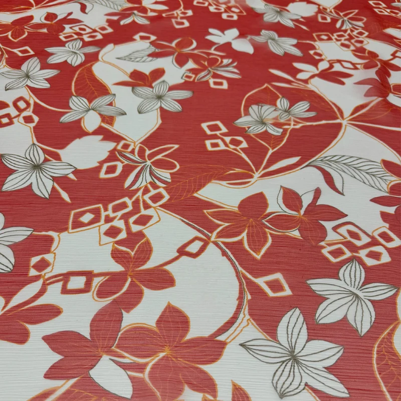 Tissu Mousseline Crinkle, Soie - Rosalinda