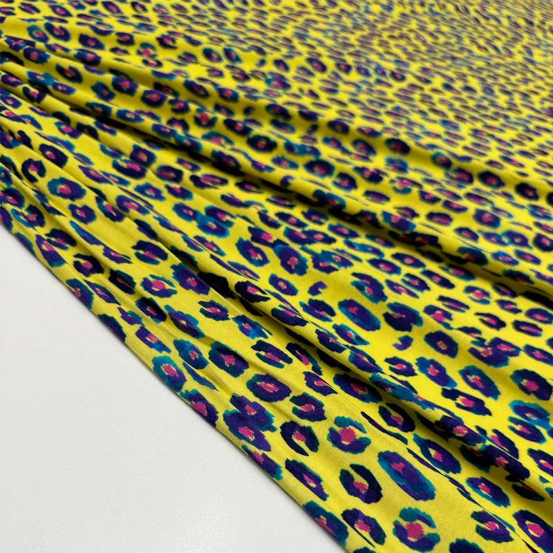 Tissu Maille Jersey Viscose - Leoparda