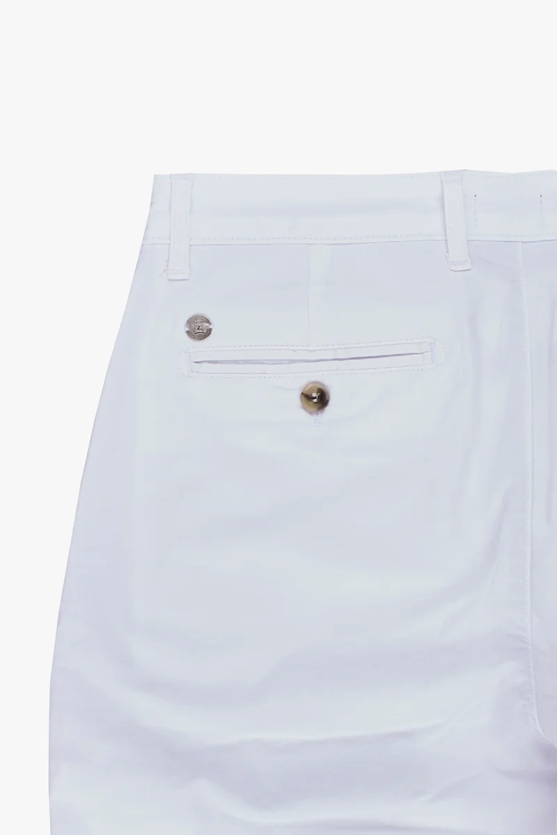 Cotton Stretch Man Pant White