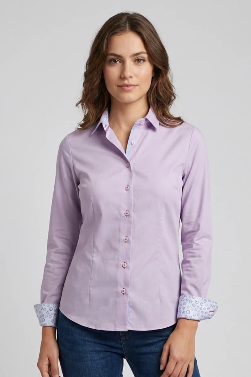 Beatrice Sport Poplin Stretch Women’s Shirt Lilac
