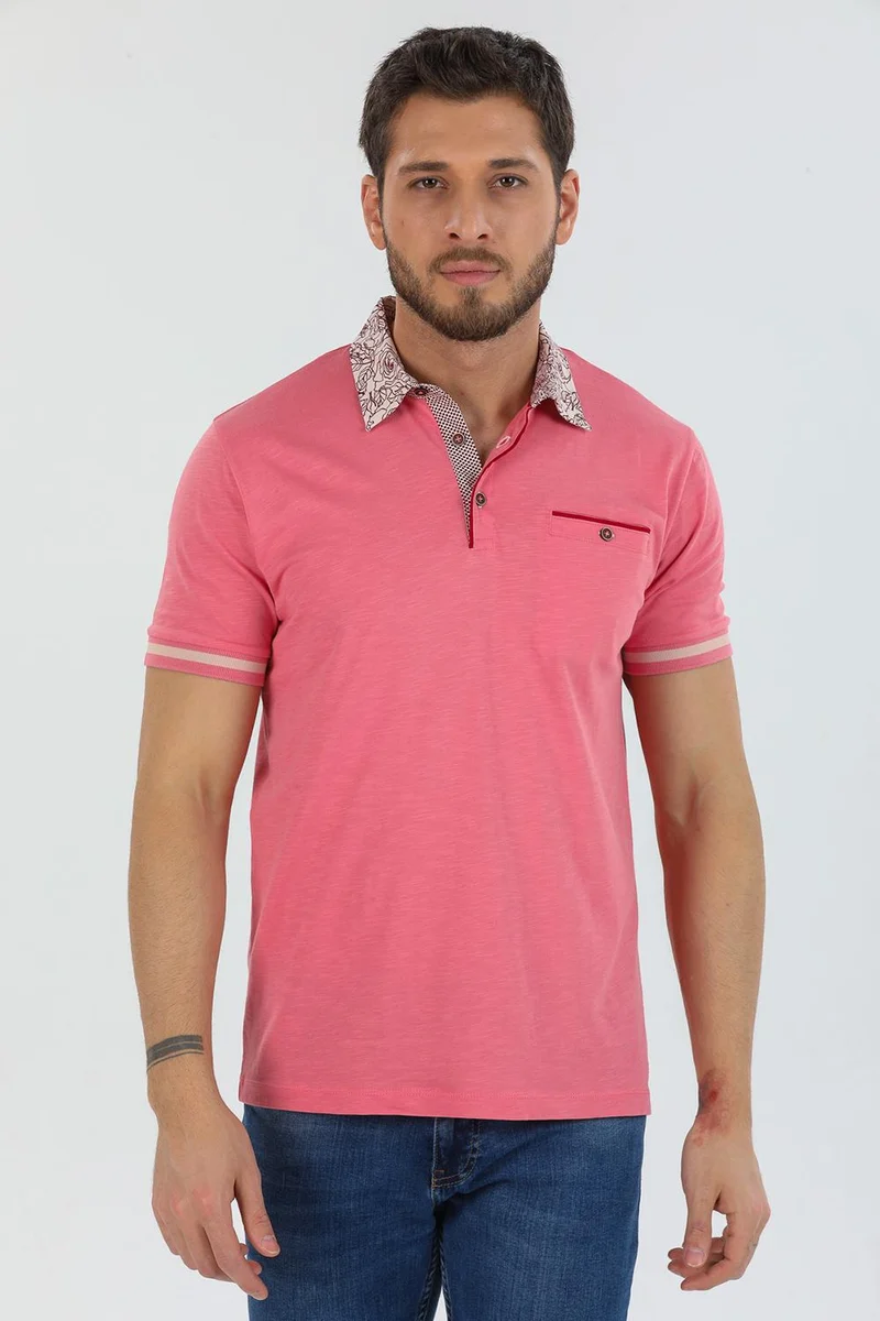 Cotton Man Polo Pink