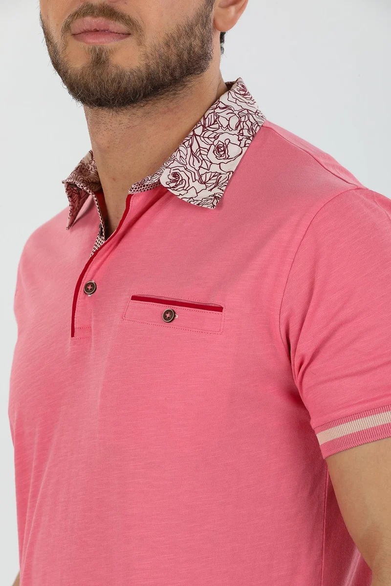 Cotton Man Polo Pink