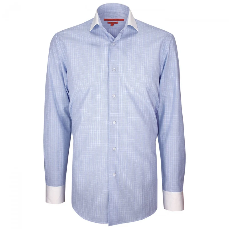 Chemise homme mode col et poignets blancs coupe cintrée JOSH Andrew Mac Allister