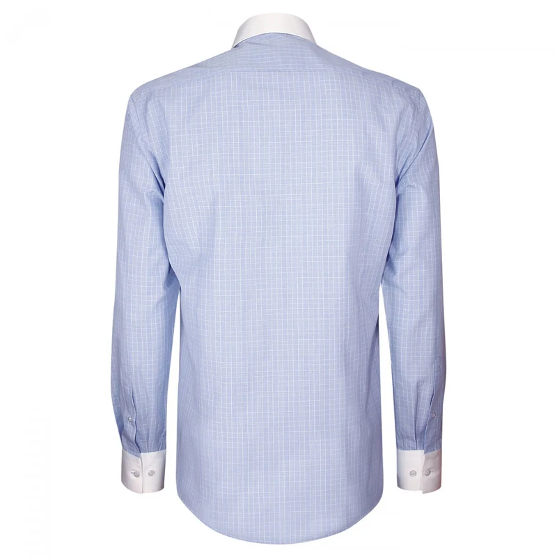 Chemise homme mode col et poignets blancs coupe cintrée JOSH Andrew Mac Allister