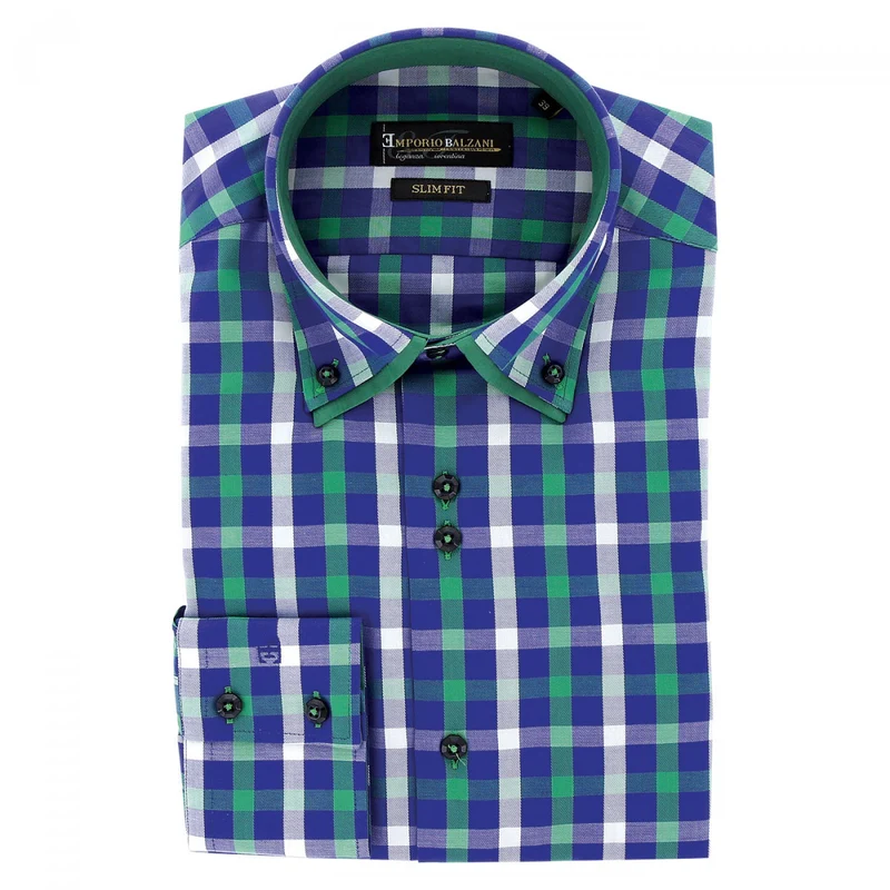 Chemise homme double col à coudières coupe cintrée LORENZO Emporio balzani