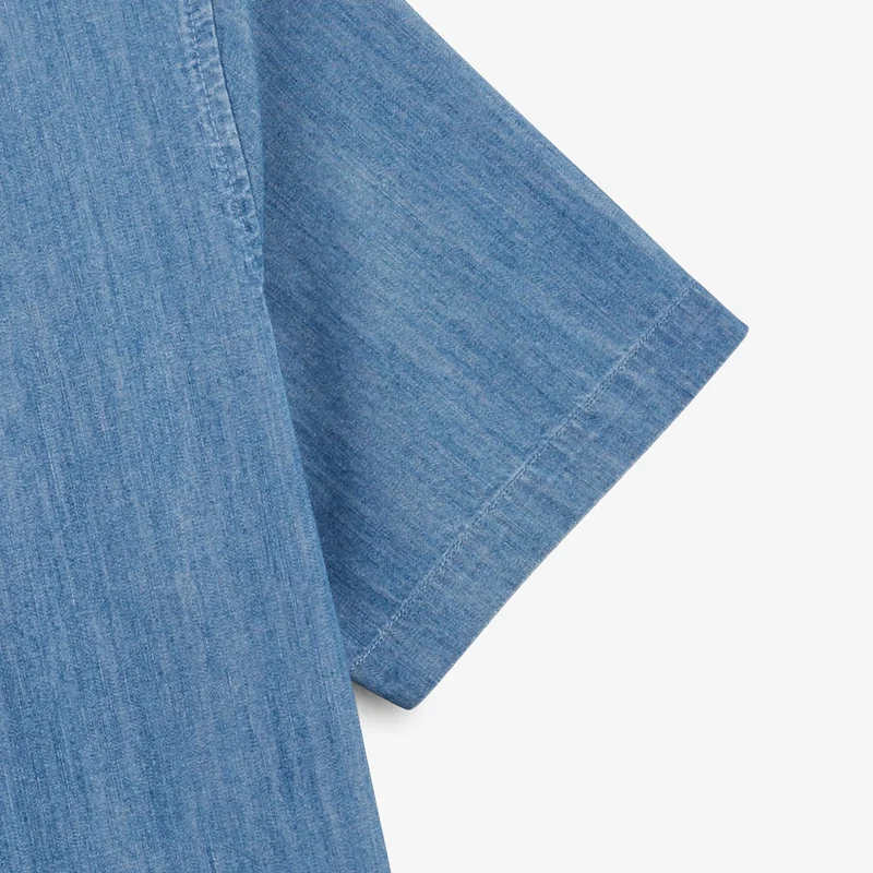 Chemise Caracas avec broderie cerise bleu denim