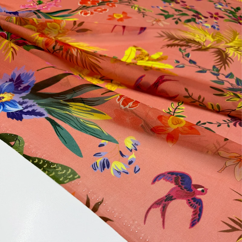 Tissu Pongé, Soie - Roseliane
