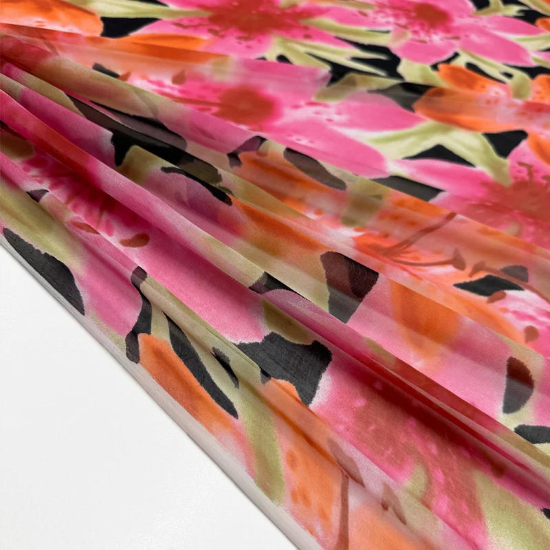 Tissu Mousseline, Soie - Fiorenza