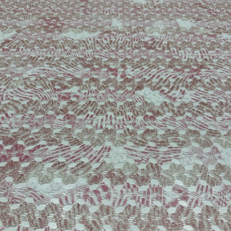 Tissu Dentelle Guipure, Coton - Métallisé, Ancona