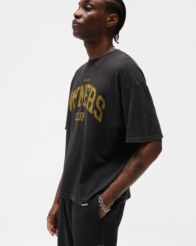 Represent Owners Club T-Shirt - Faded Black