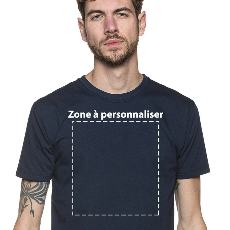T-shirt homme personnalisé - Bleu marine