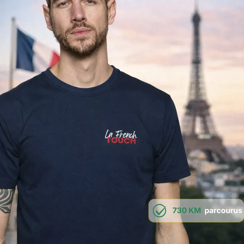 T-shirt Homme Bleu | French Touch Cœur
