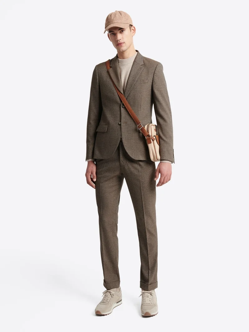 Pantalon de costume pied de poule