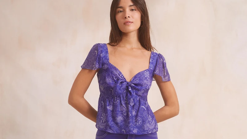 Blouse Romance Carte aux Trésors