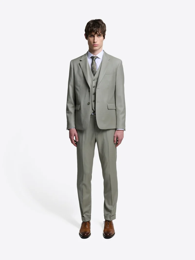 Pantalon de costume slim en laine