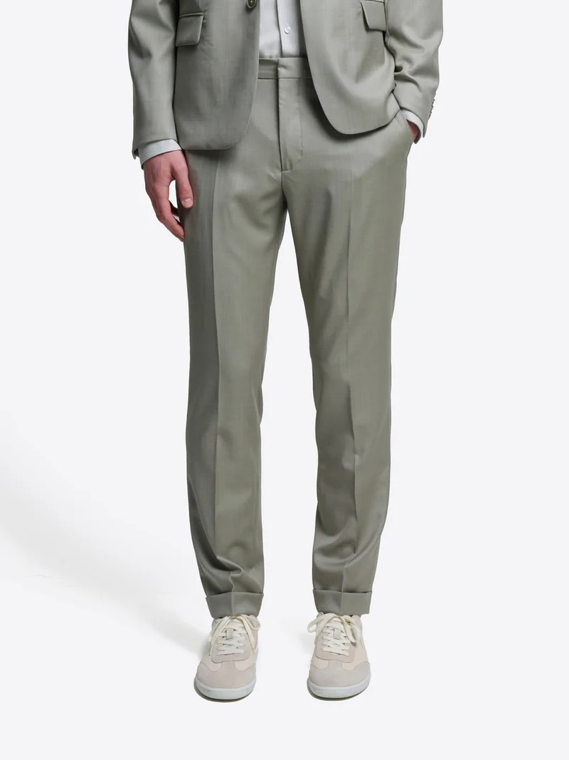 Pantalon de costume slim en laine
