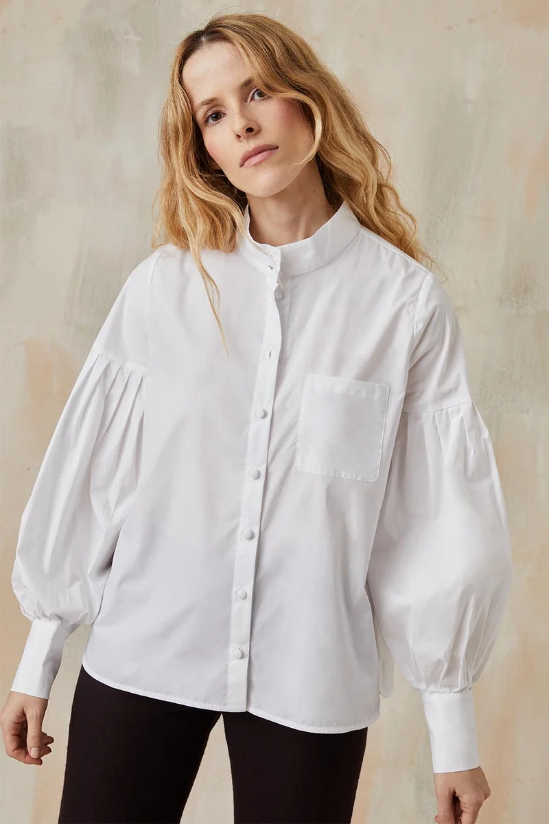 Blouse Fabuleuse en coton Blanc Innocent