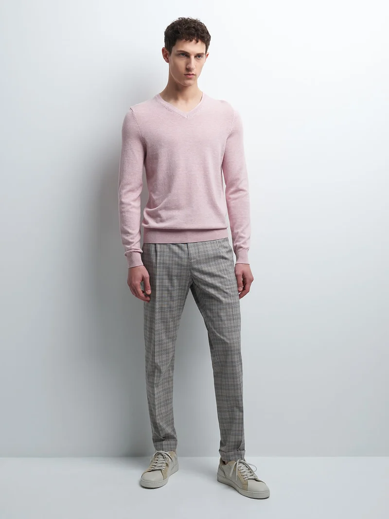 Slack en poly-viscose carreaux