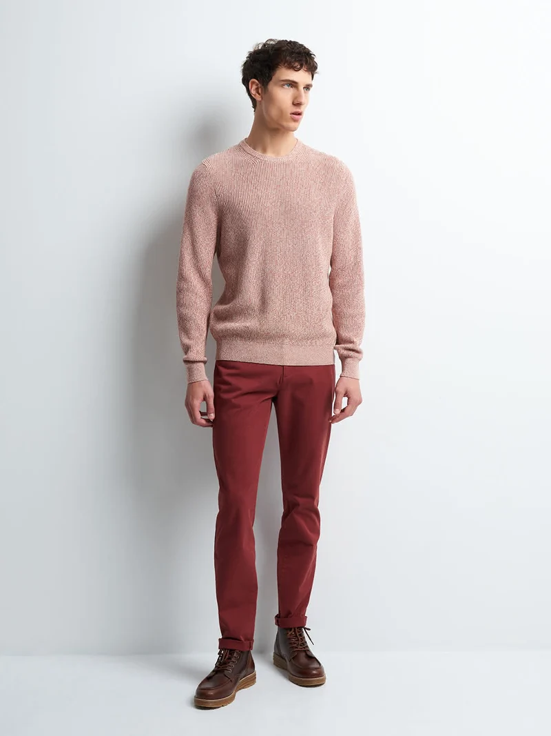 Chino slim en coton élasthane uni