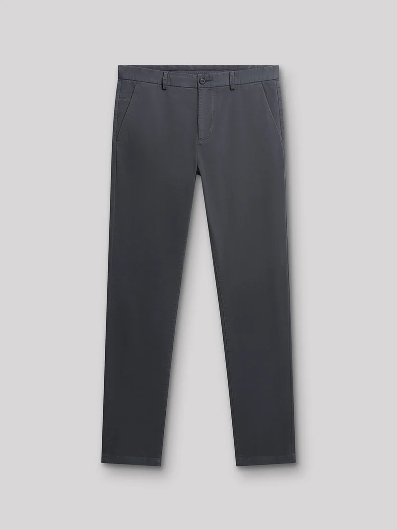 Chino slim en coton élasthane uni