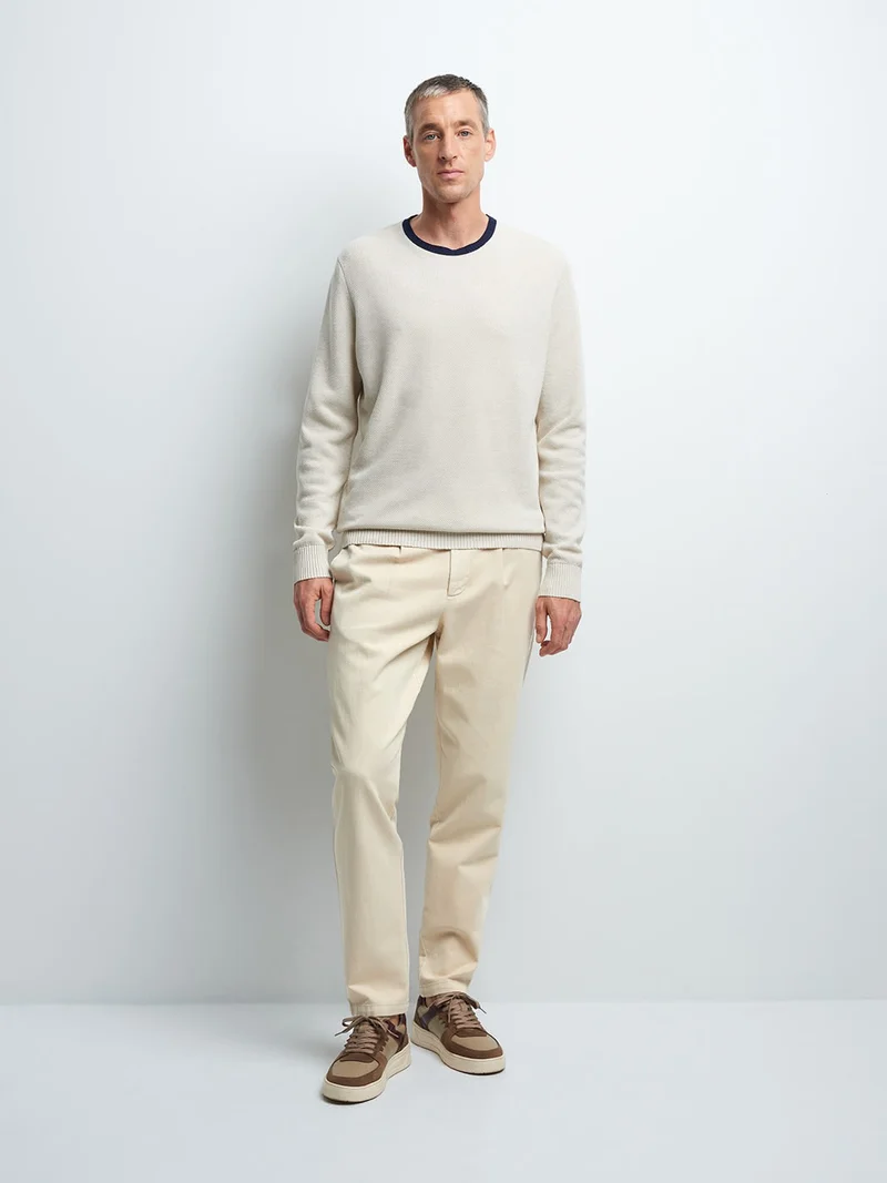 Pantalon en coton uni