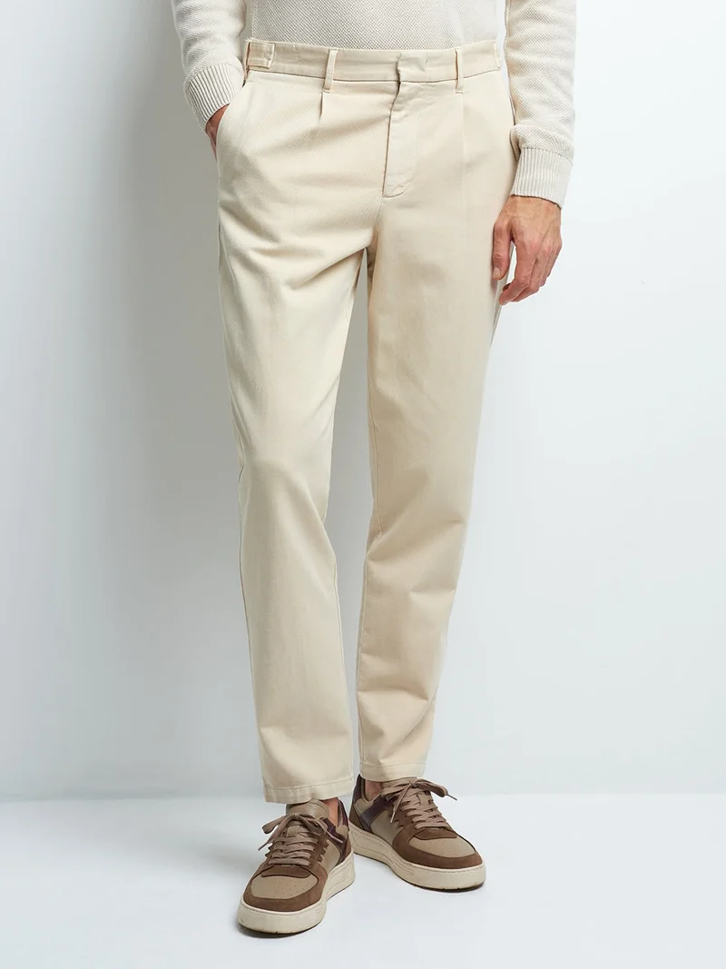 Pantalon en coton uni