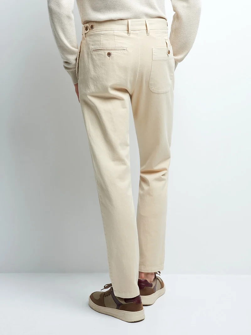Pantalon en coton uni
